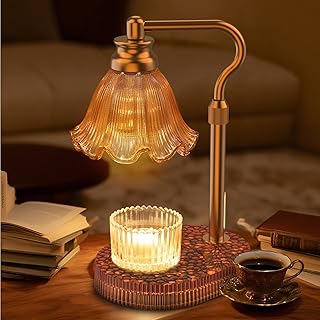 WYghyronic Candle Warmer Lamp with Adjustable Height - Flameless 4-Level Dimmable Wax Warmer, Timer Function & Stylish Des...