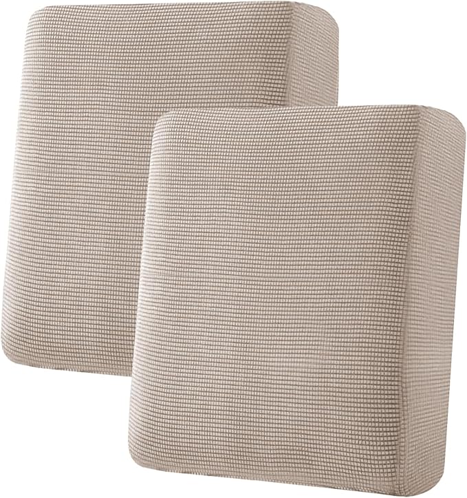 H.VERSAILTEX Super Stretch Individual Seat Cushion Covers Sofa Covers Couch Cushion Covers Slipcover Sets Thick Jacquard T...