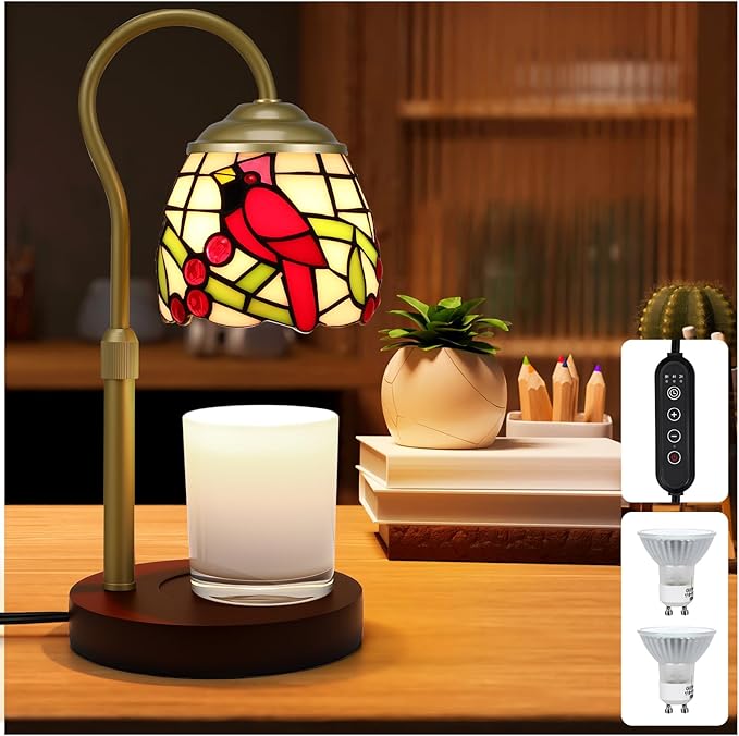 XIFEINIU Candle Warmer Lamp with Timer Dimmer, Adjustable Height Candle Warmer for Jar Candles, Birthday Gifts for Women N...