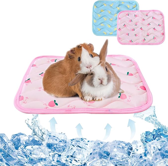 Jevnd 2Pcs Small Animals Cooling Mat, Guinea Pig Cooling Sleeping Pad, Rabbit Cool Pad, Breathable Small Pet Self Hot Day ...