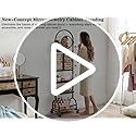 Mirror Jewelry Cabinet Standing, Jewelry Organizer and Storage with Jewelry Mirror, Jewelry Armoire with Earring Organizer...
