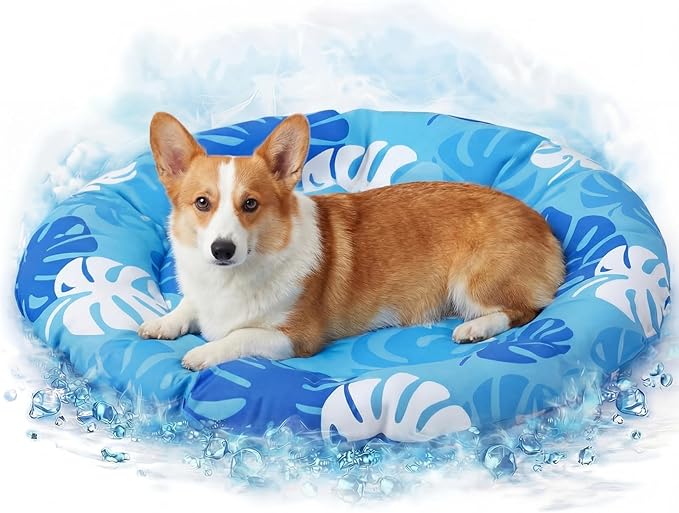Drydiet Cooling Mat for Large Cats, 33.9'' x 28.3'' Thickened Rectangular Pad Anti-Grab Internal Cold Gel Without Water Fi...