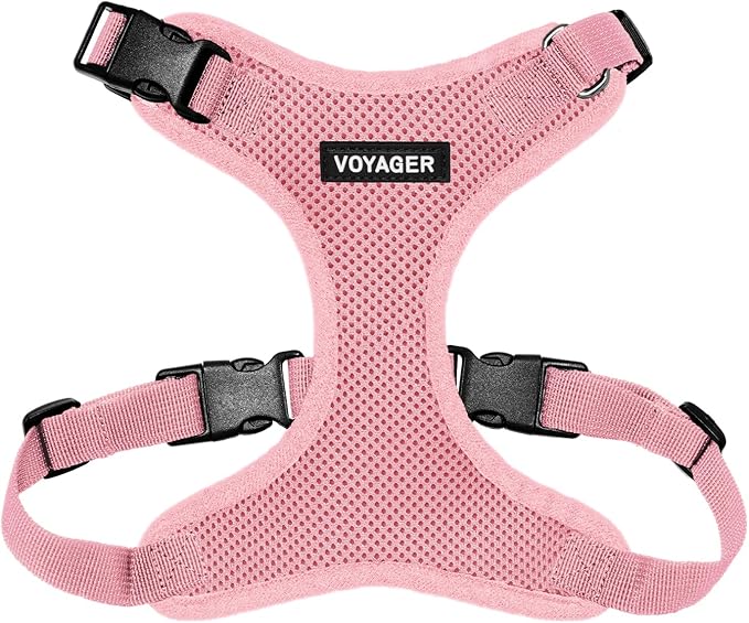 Voyager Step-in Pet Harness - All Weather Mesh, Adjustable Step in Harness for Cats and Dogs by Best Pet Supplies - Pink, S