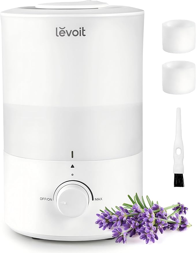 LEVOIT - Humidifiers for Bedroom - Quiet (3L Water Tank) - Cool Mist/Top Fill/Essential Oil Diffuser/25Watt - Home/Large R...