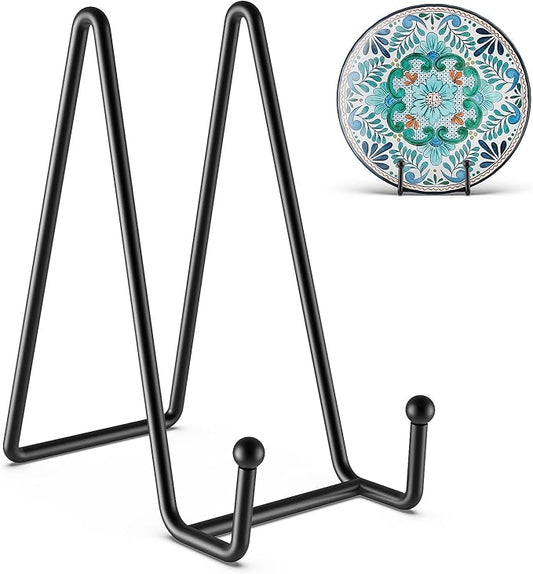 3 Pack 6 Inch Plate Stands for Display Picture - Vinyl Table Top Display, Decorative Metal Frame Holders for Book , Photo ...