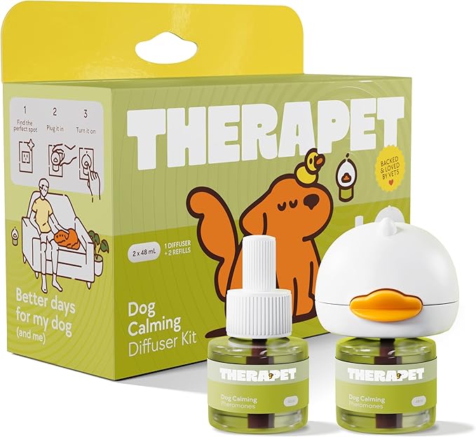 TherapetMD Dog Calming Diffuser - for Stress, Destructive Behavior, Pee Accidents, Separation Anxiety, Barking, Aggression...