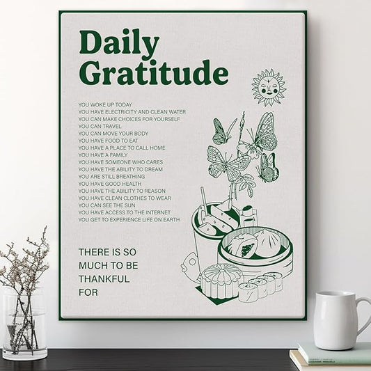 Inspirational Wall Art Green Boho Room Decor Aesthetic Home Kitchen Office Bedroom Cafes Wall Decor 8x10 Inch