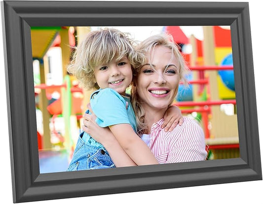 Digital Picture Frame WiFi 10.1 Inch Digital Photo Frame, Electronic Picture Frame, 16GB Storage, Auto-Rotate, IPS Touch S...