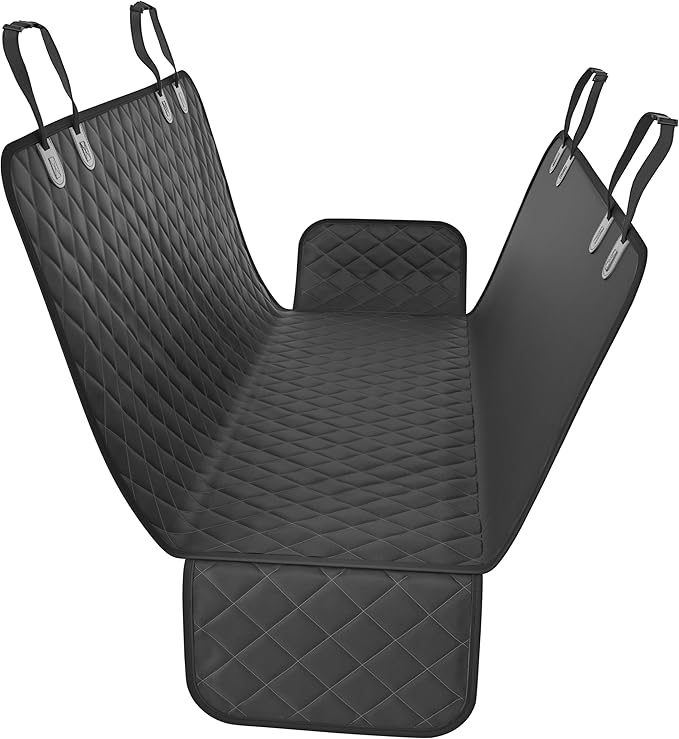 Active Pets Black XL Dog Car Hammock Back Seat Cover, Waterproof Backseat Cover Protector for Truck Bench Rear of Sedans o...