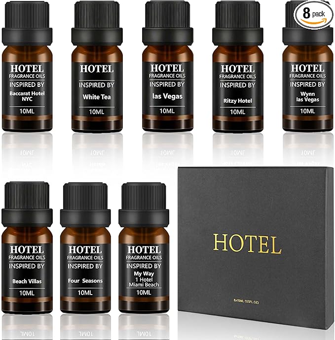 Hotel Collection Diffuser Essential Oil Gift Set,Hotel Scents for Home,Stress Relief Air Freshening,My Way,The Beach Villa...
