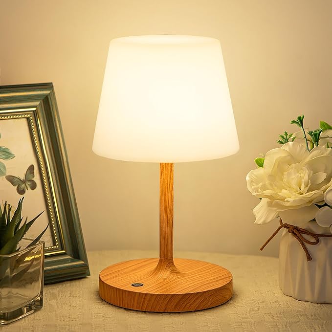 Kakanuo Cordless Shower Lamp Waterproof, Cordless Lamp with 4000mAh Battery, Rechargeable Table Lamp, Touch Dimmable Desk ...