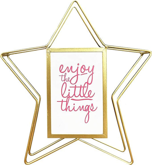 DD-life Star Shape Vertical Photo Frame Golden Picture Frame Decorative Photo Frames Picture Display Frame