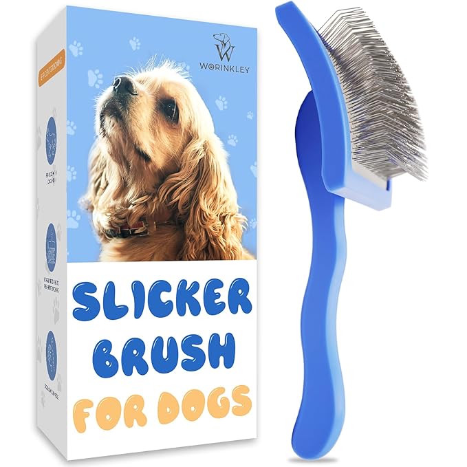 Worinkley Slicker Brush for Dogs, Professional Pet Doodle Grooming brushes for Goldendoodles, Labradoodles, Poodles - Long...