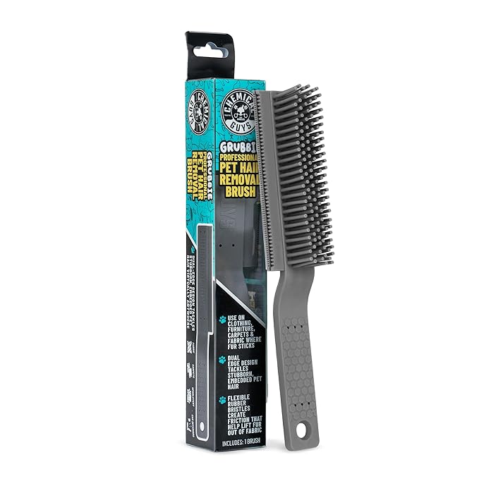 Chemical Guys Professional Rubber Pet Hair Removal Brush – Multi Surface Detailing & Pet Hair Removal Tool for Cars, Truck...