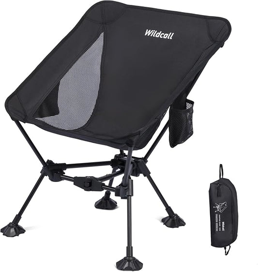 WildCall Lightweight Folding Camping Chair Compact Beach Chair with Anti-Sinking Large Feet