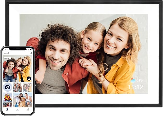 AEEZO Digital Picture Frame, 10.1 Inch Digital Photo Frame with 1280 * 800 HD IPS Touch Screen, Smart Digital Frame Built-...