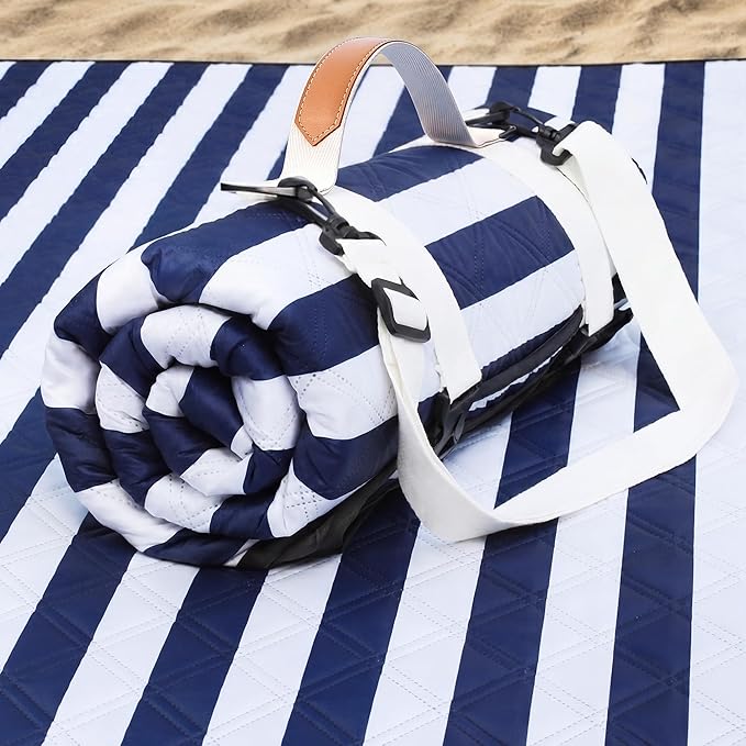 Genovega Waterproof Sandproof Beach Blanket Picnic Outdoor Mat Rug Extra Large Foldable Sand Free Big Giant XL Towel Car E...