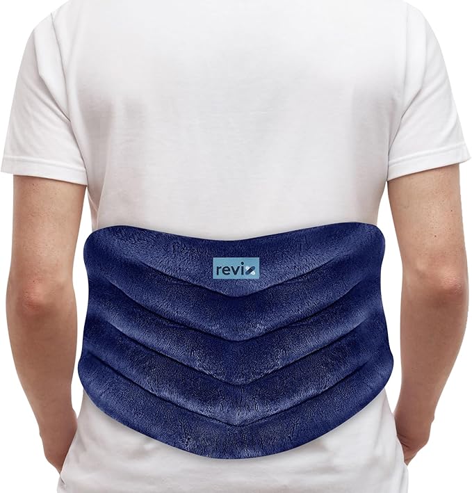 REVIX Microwavable Heating Pad for Back, Extra Large Microwave Heating Wrap for Waist, Stomach, and Shoulders, Moist Heat ...