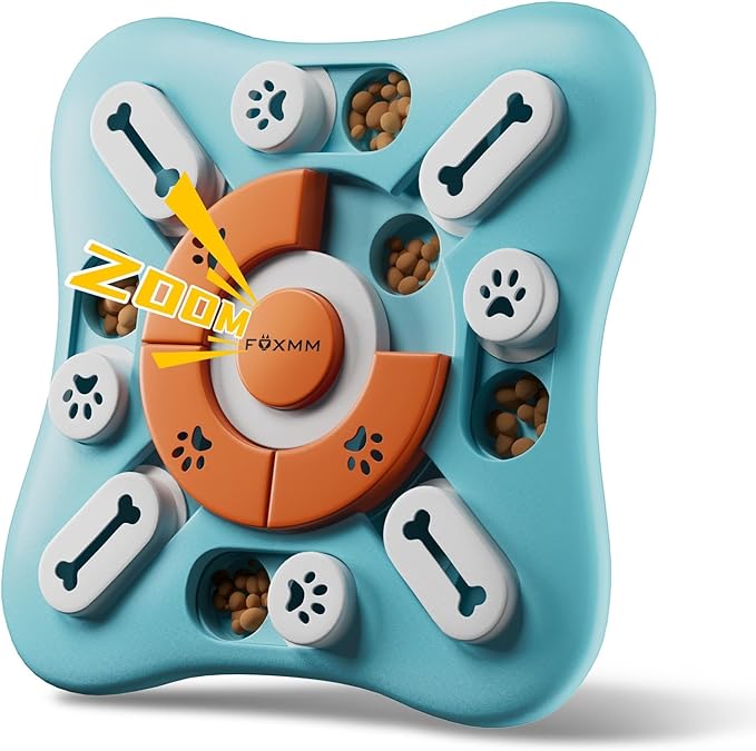 FOXMM Interactive Dog Treat Puzzle Toys for IQ Training & Mental Stimulating,Fun Slow Feeder,Large Medium Small Dogs Enric...
