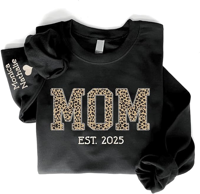 Famitrendz Personalized Floral Embroidered Grandma Crewneck Sweatshirt - Gifts for New Grandmas, Mothers Day, Birthday