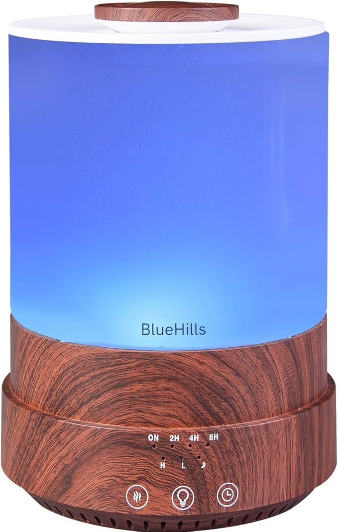 BlueHills Premium 2500 ML XL Essential Oil Diffusers - 30 Hr Run Aromatherapy Diffuser & Air Humidifier Mist for Large Roo...
