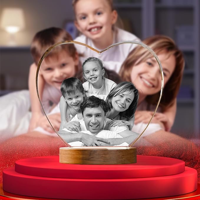 Artmosphere 3D Crystal Photo, Personalized Mothers Day Gifts for Mom, Women, Wife, Her, Him, Men, Husband, Grandma, Great ...