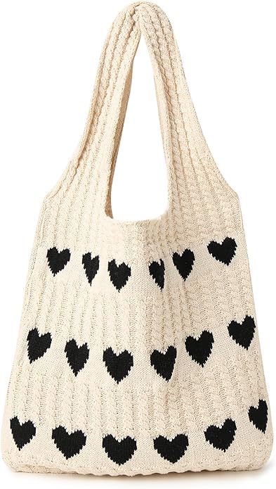 Gaudiwel Knitted Shoulder Tote Bag Large Crochet Beach Bag Hobo Bag Aesthetic Tote Handbags for Women