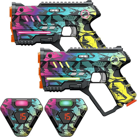 Laser Tag Set of 2, Lazer Tag Game for Kids Indoor & Outdoor Play, Gift Ideas for Kids Teens and Adults, Cool Toys for Tee...