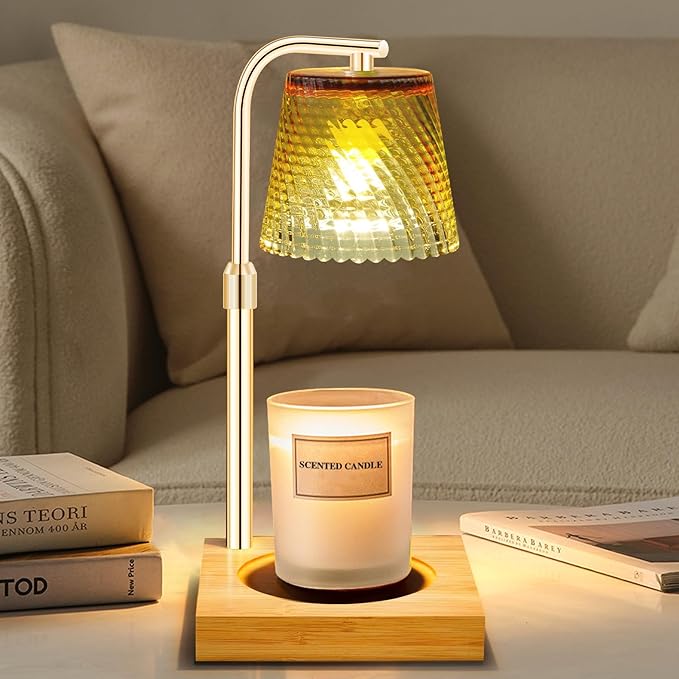 Candle Warmer Lamp with Timer, Height Adjustable Dimmable Wax Melts Warmer for Jar Candles, House Warming Home Decor Chris...