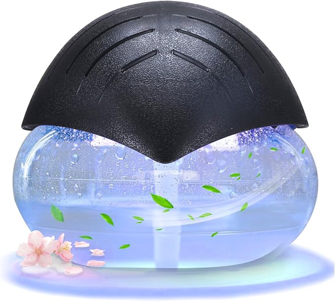 Air Freshener（Black） - for Home, Bedroom, Office and Warehouse - Essential Oil Aroma Diffuser with LED Color Night Light a...
