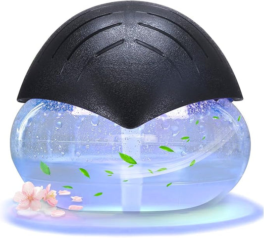 Air Freshener（Black） - for Home, Bedroom, Office and Warehouse - Essential Oil Aroma Diffuser with LED Color Night Light a...