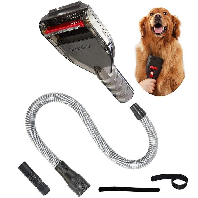 Kodahome Dog Brush Vacuum Attachment with 1"-1.75" Universal Adapters for Vacuum Cleaners, Pet Hair Shedding Grooming Tool...