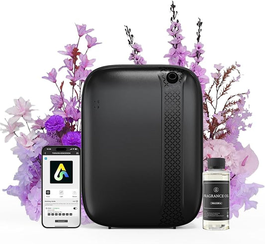 Essential Oil Diffuser, Waterless & Ultrasonic Aromatherapy Diffuser for Home, Office, Hotel, 13.5 OZ Capacity Up to 2500 ...
