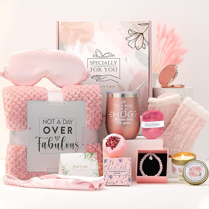 Valentines Day Gifts for Her, Birthday Gifts for Women Unique, Relaxing Spa Self Care Package-Get Well- Anniversary-Thank ...
