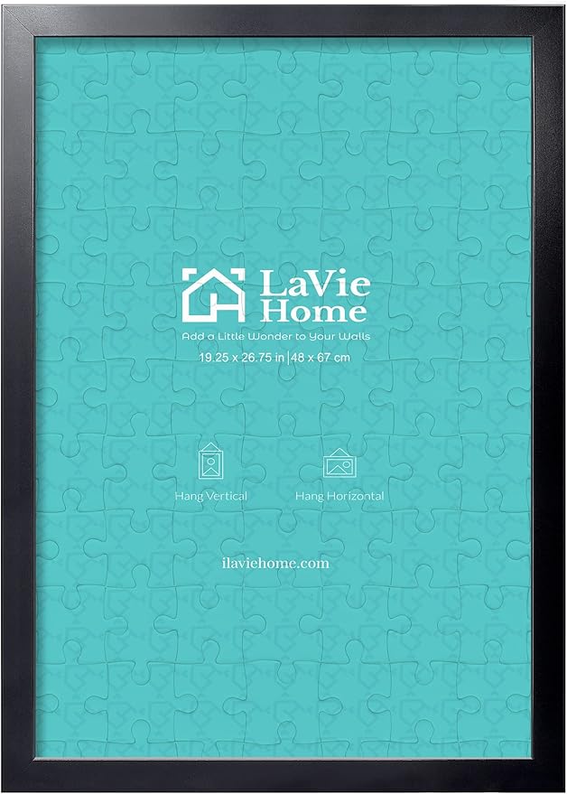 LaVie Home 19.25x26.75 Picture Frame Black, Puzzles Frame for Wall Decoration, Classic Black Minimalist Style Suitable for...