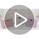 Basumee Musical Jewelry Box for Girls PU Leather Music Box with Drawer Large Kids Jewelry Organizer with Unicorn/Ballerina...