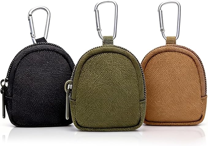 3Pcs Mini Coin Purse Keychain Set Small Backpack Keychain Clip-On Wallet Portable Coin Purse Gift for Friends