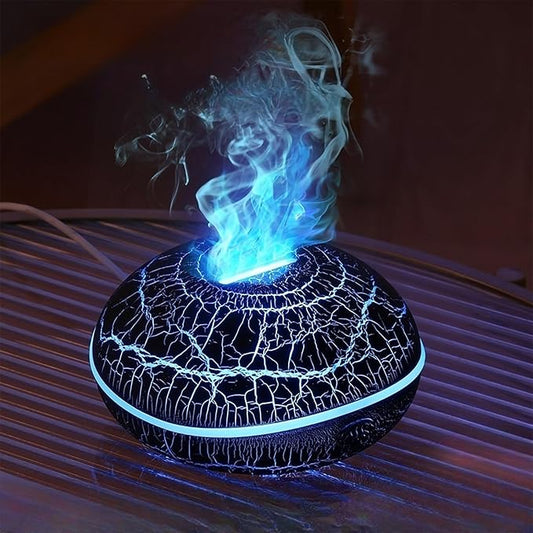 Candico 3-in-1 Aromatherapy Diffuser & Humidifier, 250ML Ultrasonic Aroma Essential Oil Diffuser with 7-Color Flame Night ...