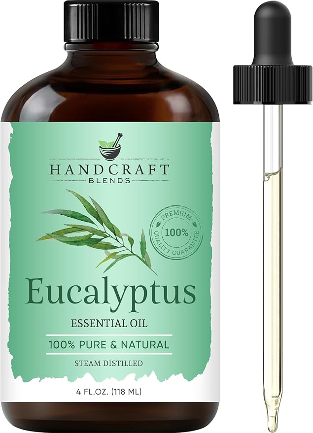 Handcraft Blends Eucalyptus Essential Oil – Huge 4 Fl Oz – 100% Pure and Natural – Premium Grade Essential Oil for Diffuse...