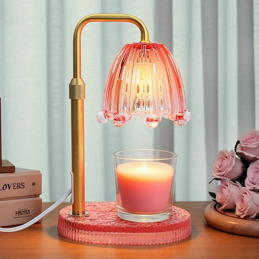 Maromamix Candle Warmer Lamp with Timer - Electric Wax Melt Warmer with Adjustable Height and Dimmer for Scented Candle Wa...
