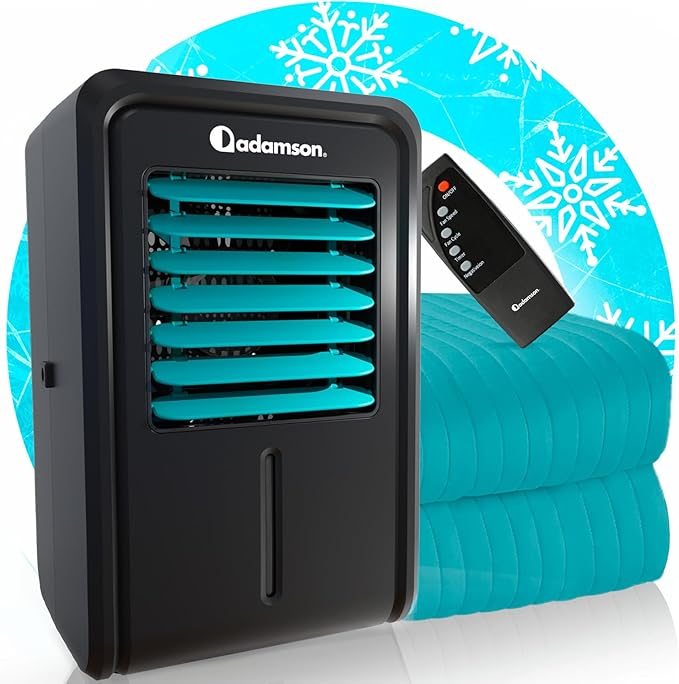Adamson B10 Aqua Cooling System - Twin 75” L x 39” W - New - 100% Cotton Mattress Cooling Pad for Night Sweats - Water Coo...