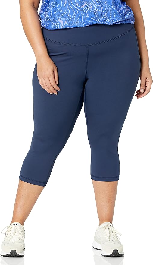 Amazon Essentials Women's High Waisted Active Sculpt Cropped Workout Exercise Capri Leggings