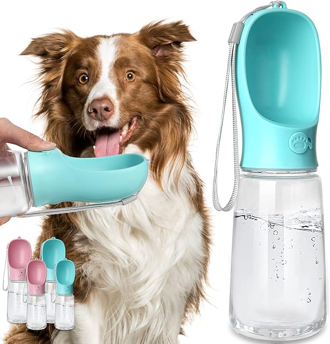 Kalimdor Dog Water Bottle, Leak Proof Portable Puppy Water Dispenser with Drinking Feeder for Pets Outdoor Walking, Hikin...
