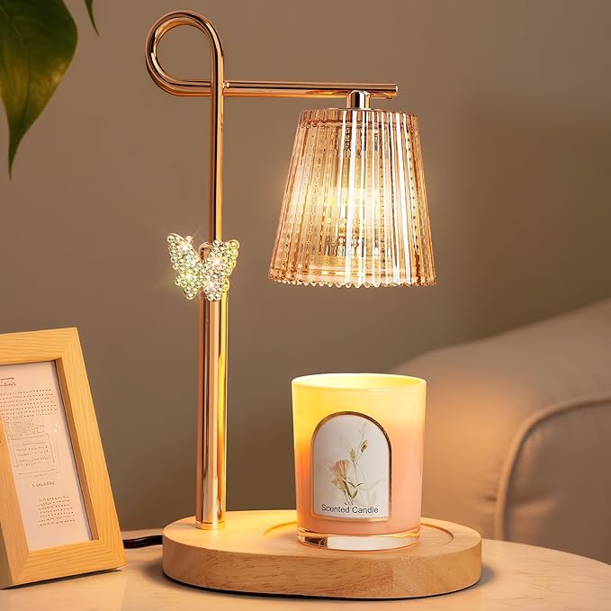 SHARE&CARE Candle Warmer Lamp - Valentine's Festive Metal Wax Melter with Timer & 4 Dimming Modes, Gift-Ready for Women, C...