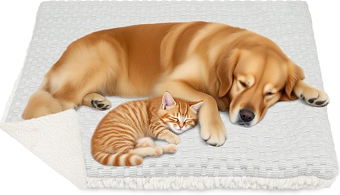 PatiencET Dog Cooling Mat, 18'' x 24" Reversible Dog Crate Pad (Cool and Warm), Pet Cooling Pad Bed with Washable Removabl...