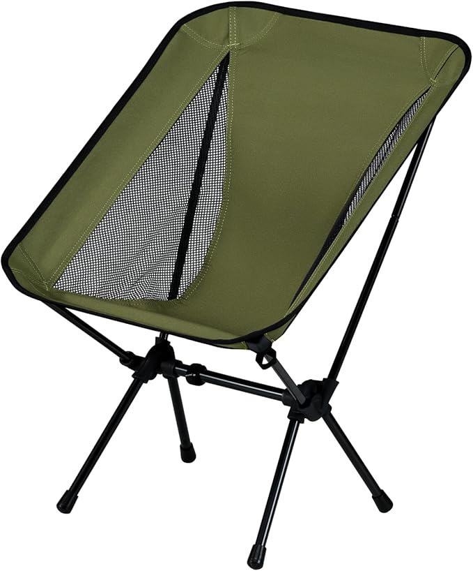 Lightweight Portable Essential Compact Camping Chair,Sturdy with X-Frame,120kg Capacity,Foldable with Carry Bag,Quick Setu...