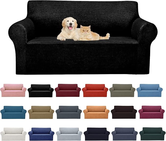 Cupuamon 2026 New Stretch Loveseat Sofa Slipcovers Couch Cover for 2 Cushion Furniture Protector Sofa Covers with Elastic ...