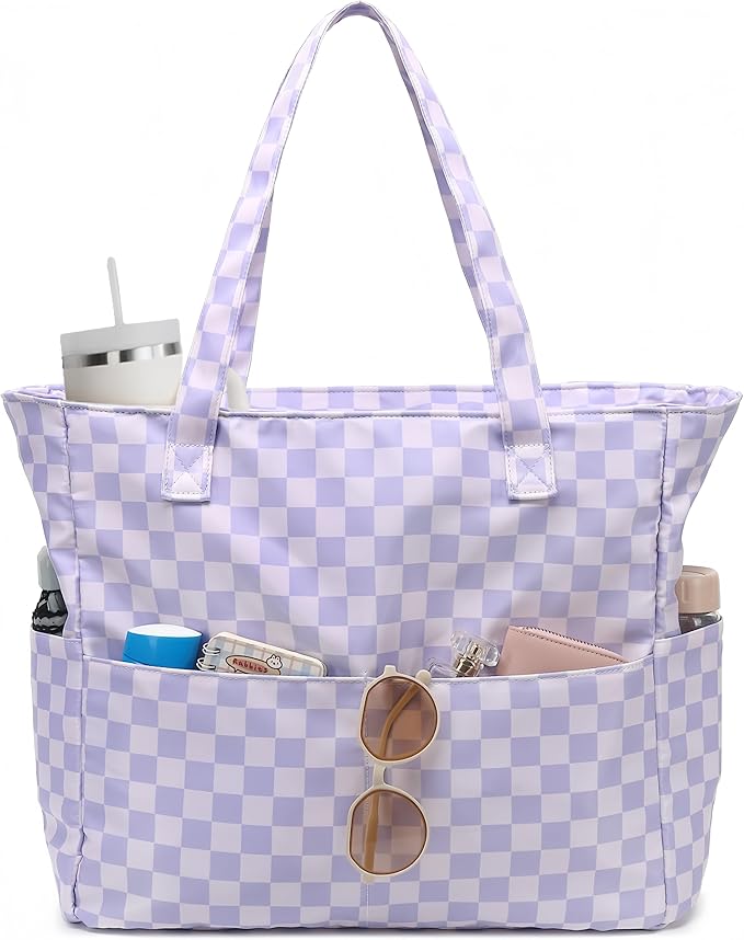 LEDAOU Large Beach Bag Women Waterproof Sandproof Zipper Beach Tote Pool Bag for Swim Gym Grocery Travel with Wet Pocket |...