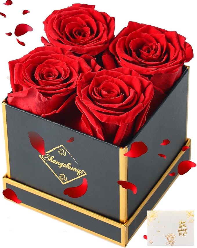 Changshunqi Forever Flowers, Preserved Roses in a Box, Eternal Rose Flowers for Delivery, Forever Preserved Roses Gifts fo...