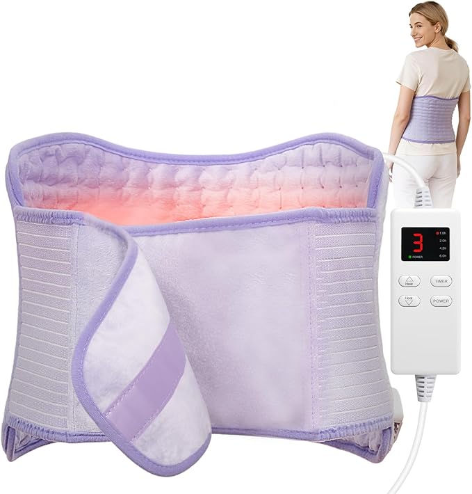 Heating Pad for Period Cramps and Back Pain Relief, Electric Heating Pad with 6 Heat Levels & 4 Timers, Moist Heat Pad for...